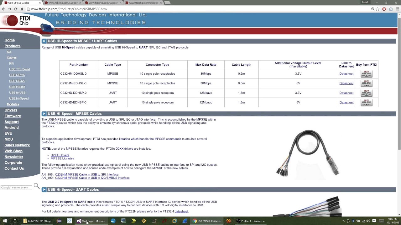 FTDI SPI Tutorial: LibMPSSE with Visual Studio 2015