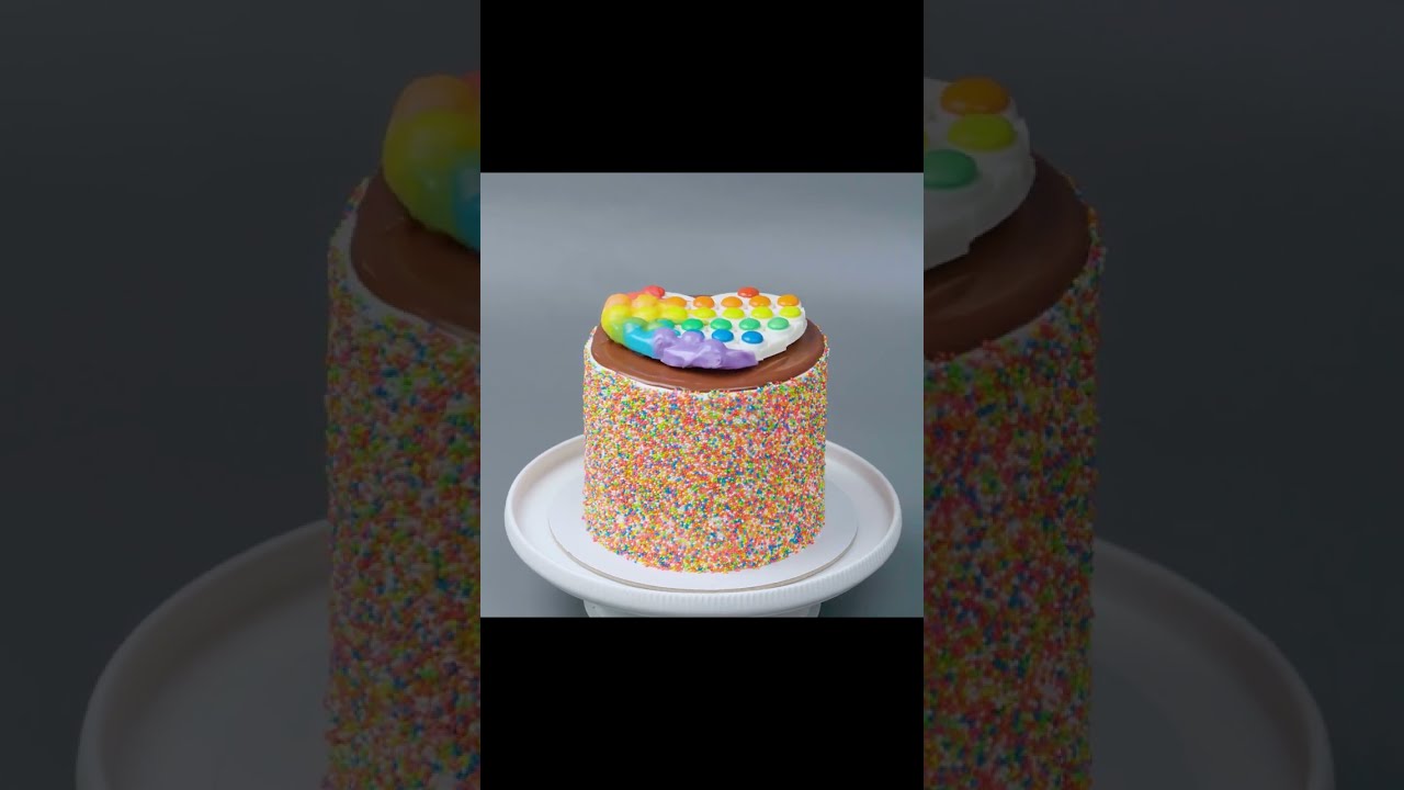 rainbow chocolate heart cake for begine #cakeideas