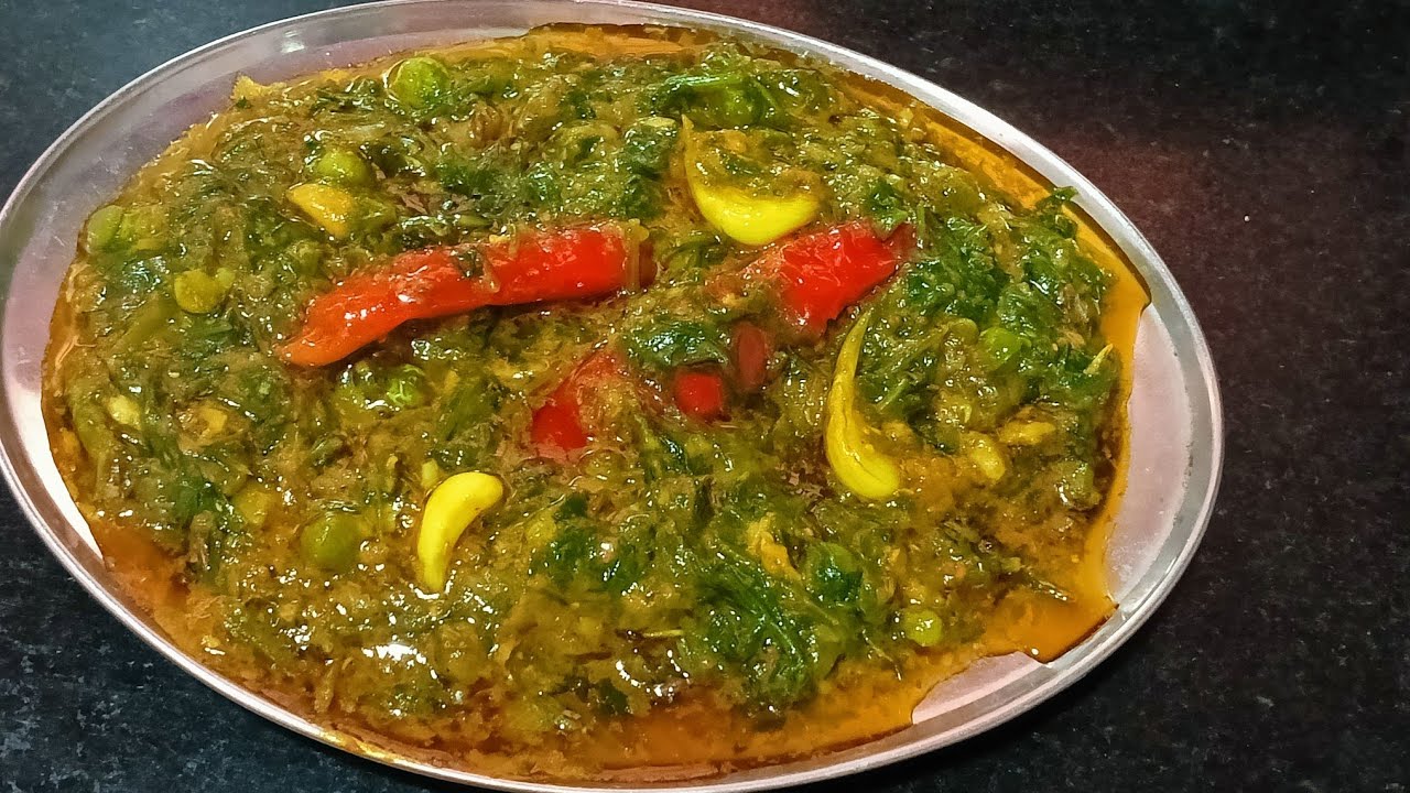 Mattar Palak sabji #HealthyIndianFood #HomemadeSabji #IndianVegRecipe #DesiFood #SabjiRecipe