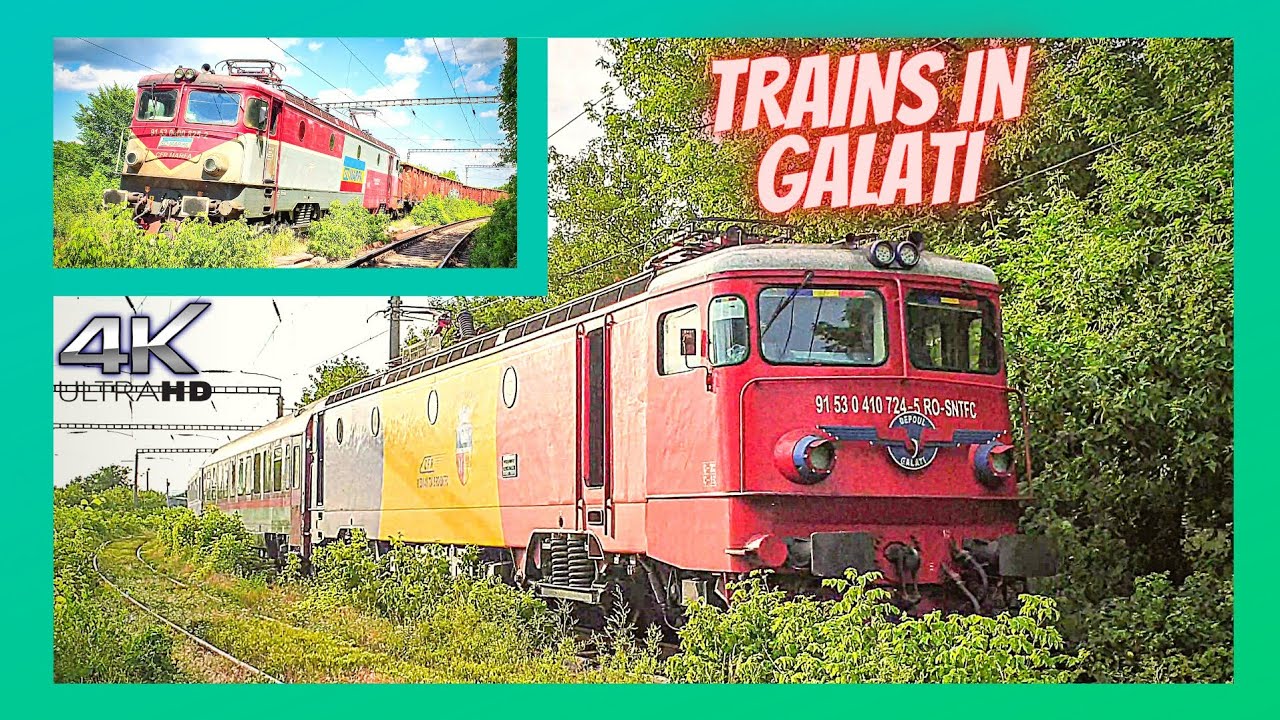 Trafic Feroviar pe Joante la Rasarit / Railway Traffic on Jointed Track at Sunrise | Trenuri Galati