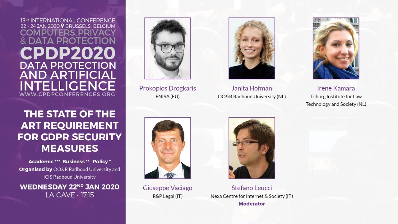 CPDP 2020: The state of the art requirement for GDPR security measures.
