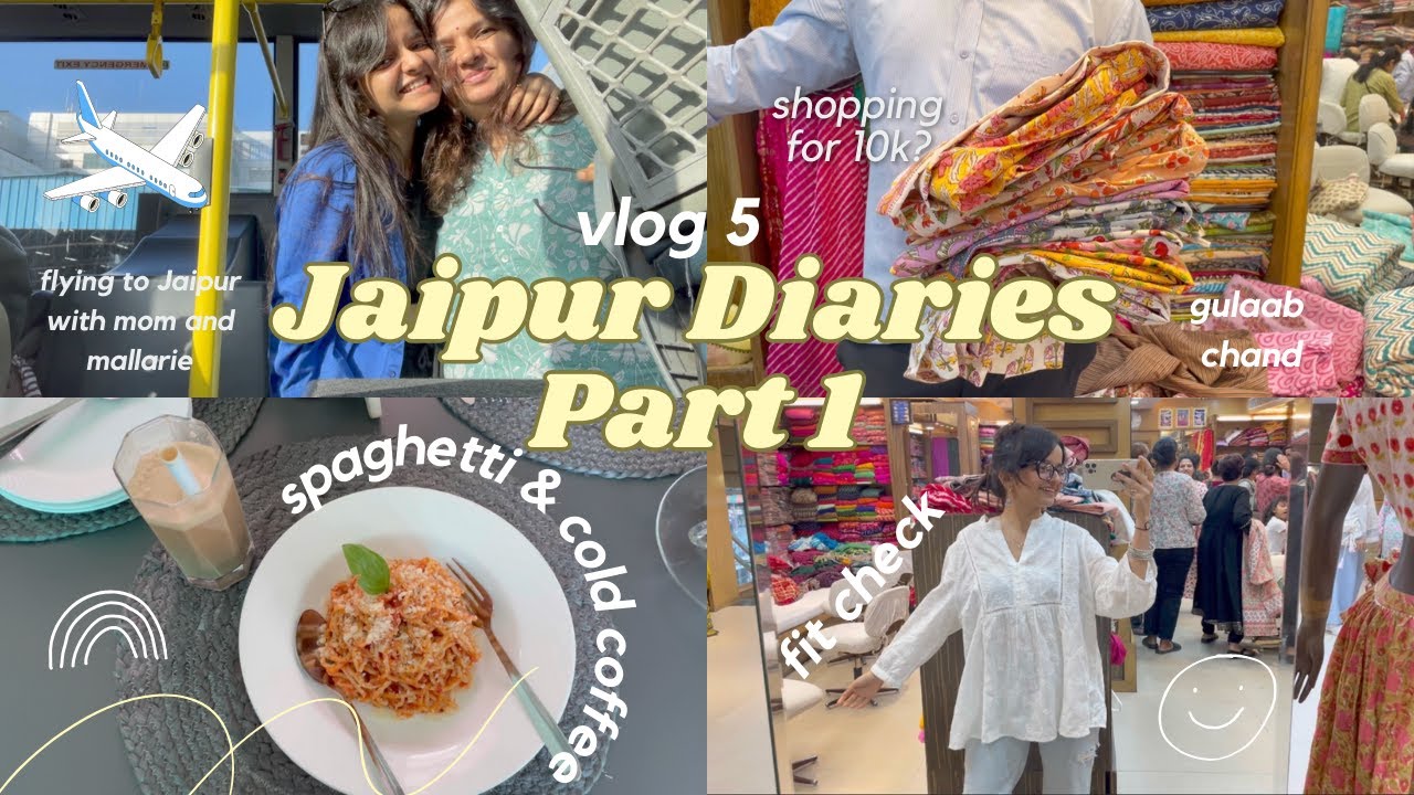 VLOG 5 - Jaipur Diaries Part 1 | airport, cute stay, gulaab chand, no jain dinner | DIYAA JAIN
