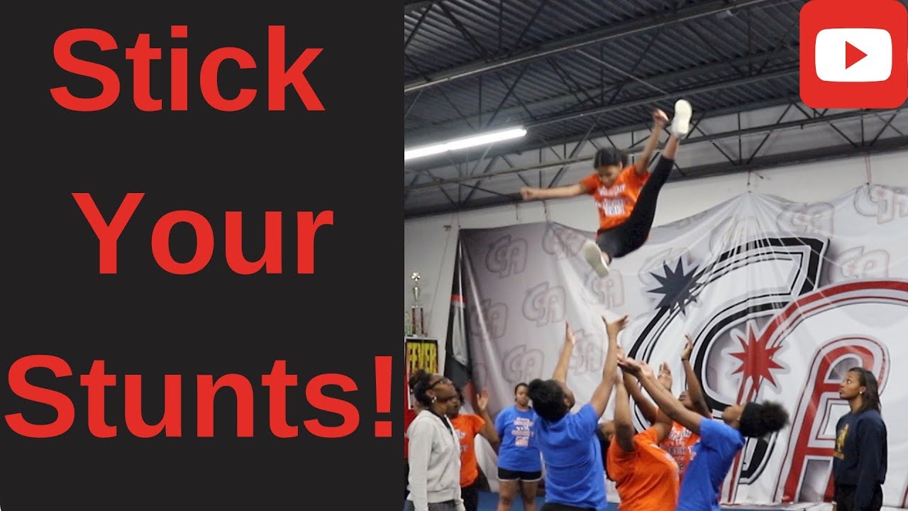 Cheerleaders Have To Stick Their Stunts!