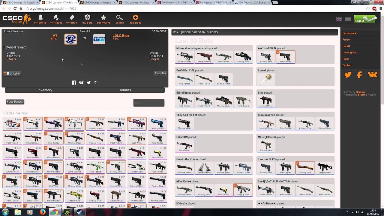 PARIER SUR CS:GO (CSGOLOUNGE.COM)