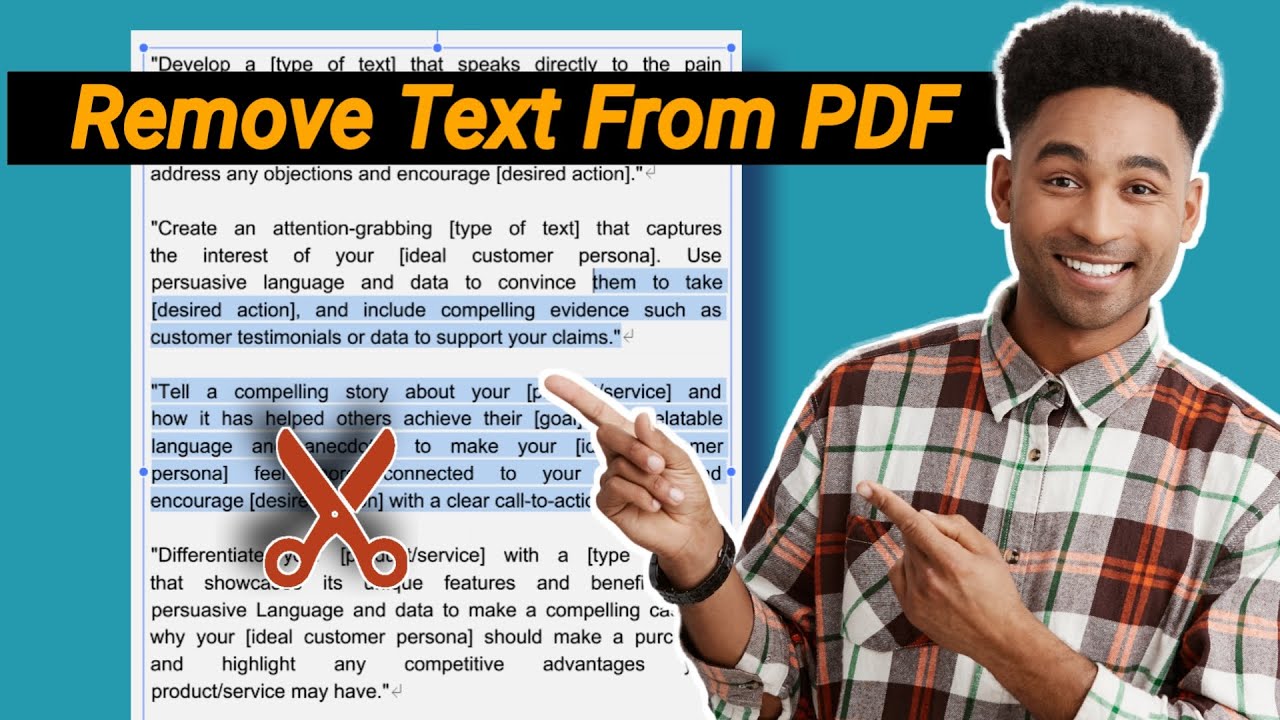 Как удалить текст из PDF-файла на ноутбуке и мобильном телефоне | Бесплатные онлайн-методы