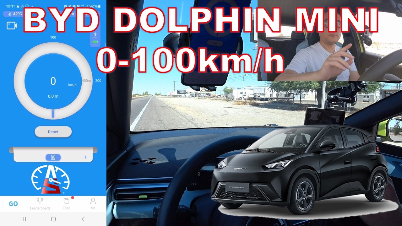 BYD Dolphin Mini/Seagull 0-100km/h (0-62MPH) y Frenado #dragy