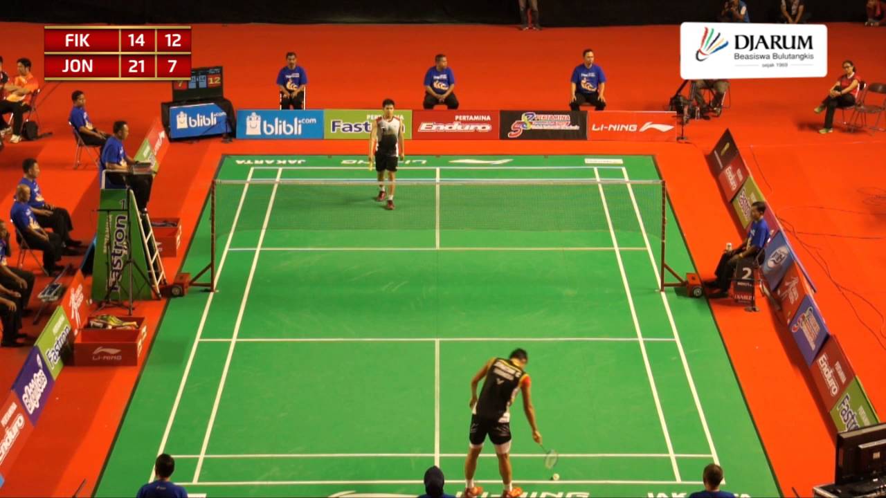 Jonatan Christie (Pelatnas PBSI) VS Fikri Ikhsandi Hadmadi (DKI Jakarta)