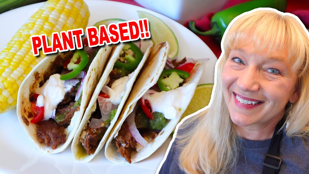 Plant Based Beef Tacos | Vegan Pulled Beef Recipe | No Fat, No Soy Beef Barbacoa