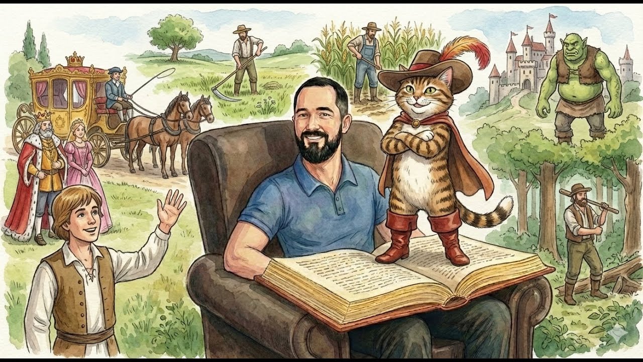 Kocour v botách 👢🐈 – Audio pohádka na dobrou noc (čte Táta)