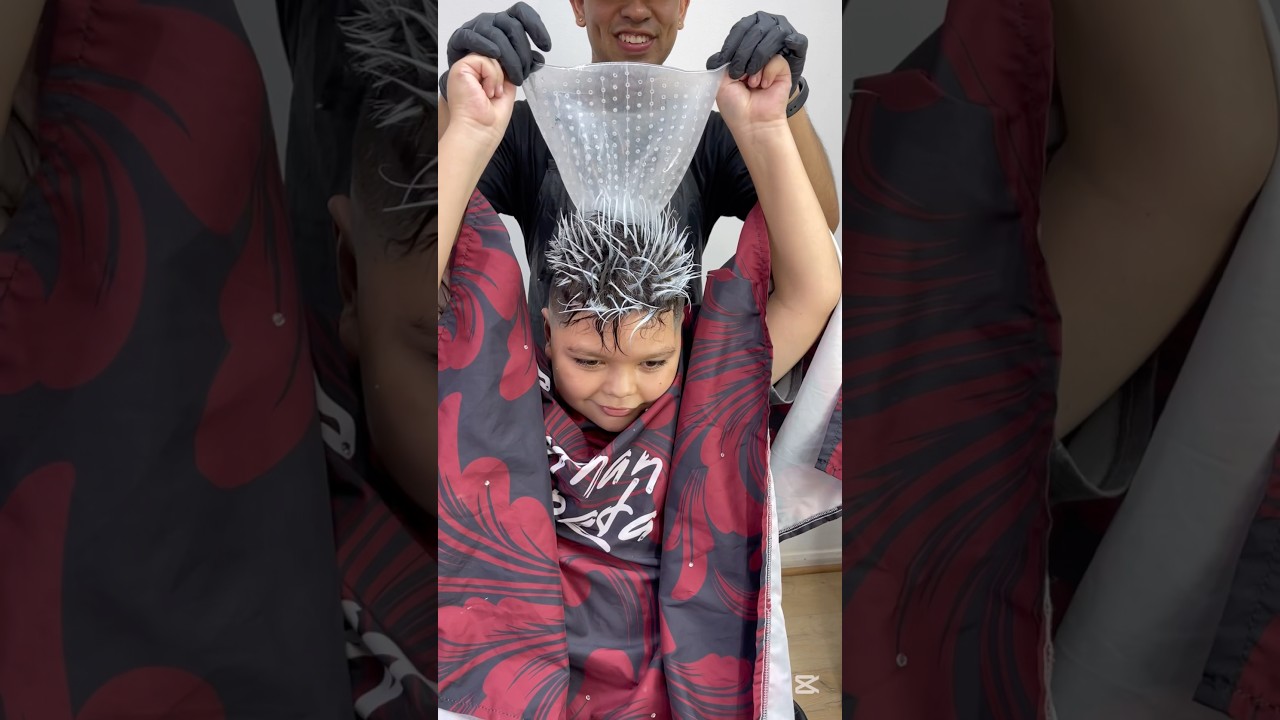 mechas platinadas para niño 😍✅ 