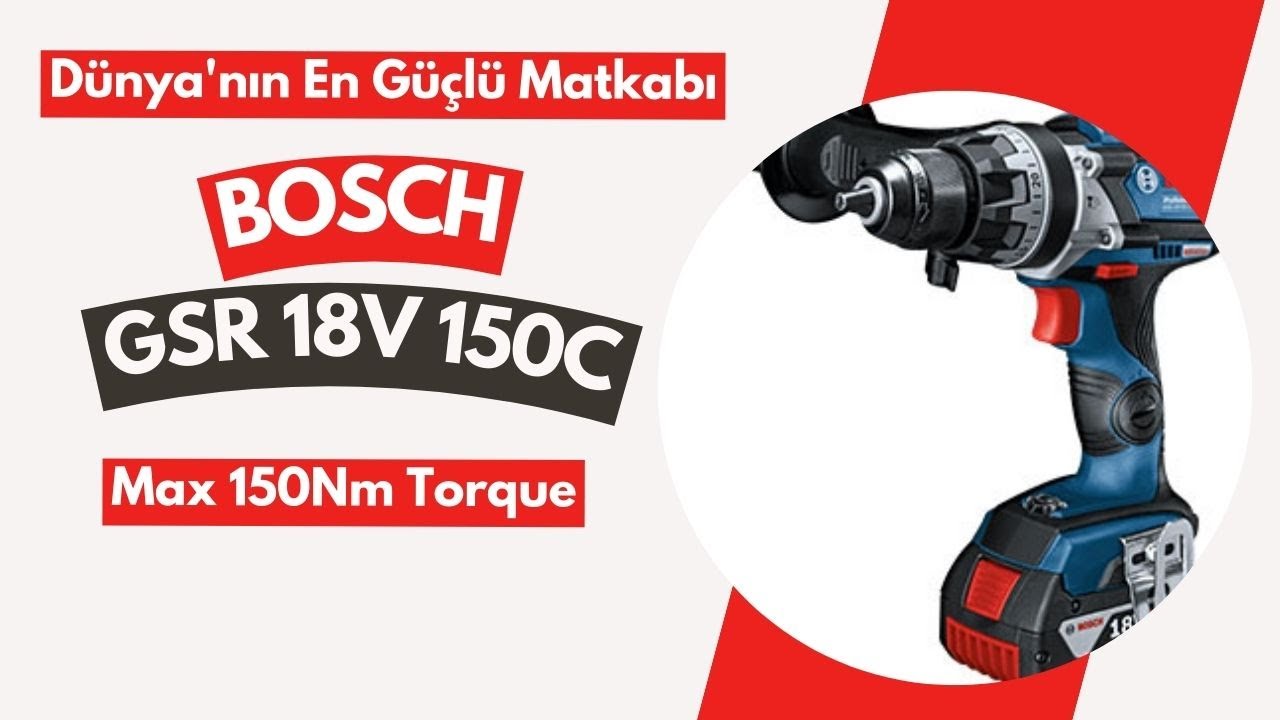 Dünya'nın En Güçlü Matkabı - Türkiye'deki İlk Tanıtım Videosu - #bosch GSR 18V 150C