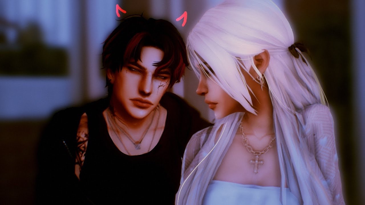 FALLING FOR THE DEMON 😈🤍| SIMS4 MACHINIMA LOVE STORY | EP01
