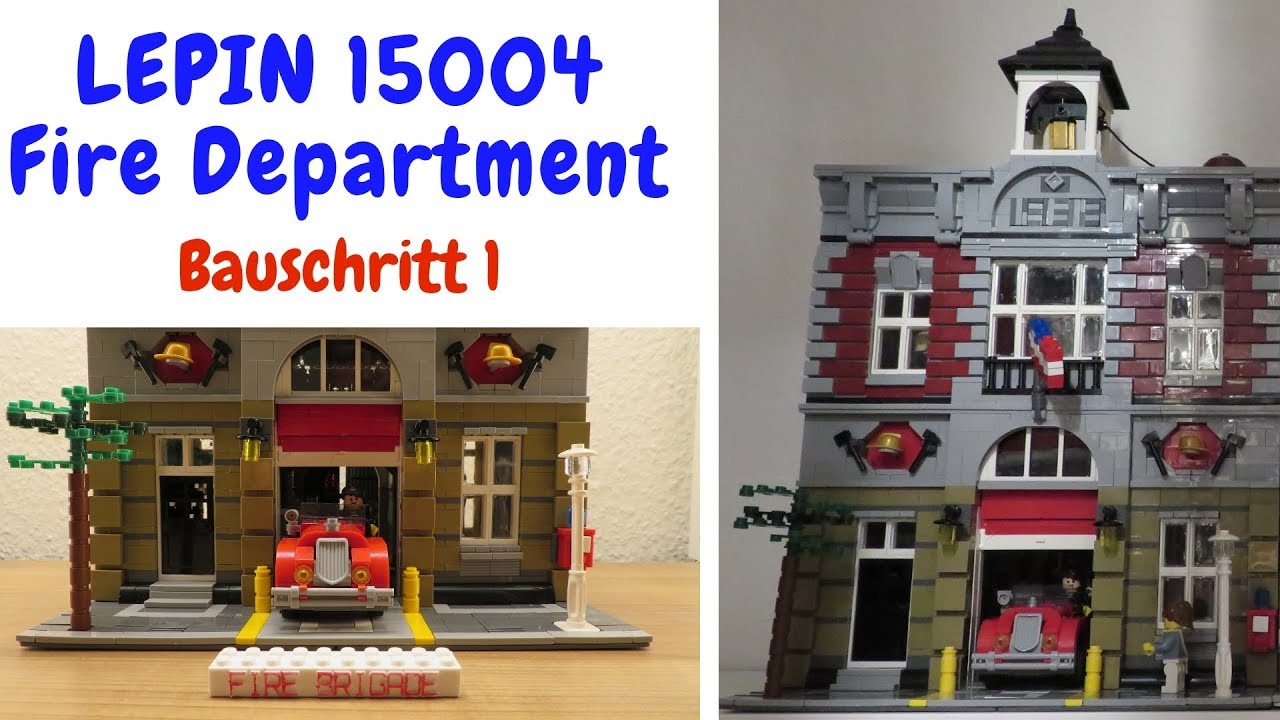 LEPIN 15004 Fire Department - Bauschritt 1