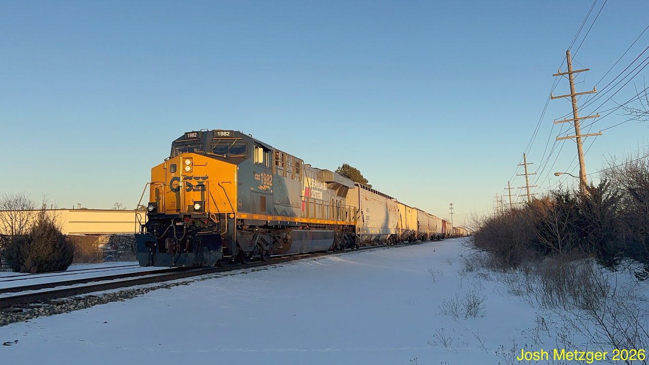 CSX L302-08 w/ CSX ES44AH #1982 (Seaboard System HU) @ Eckles Rd in Livonia, MI 2/8/26