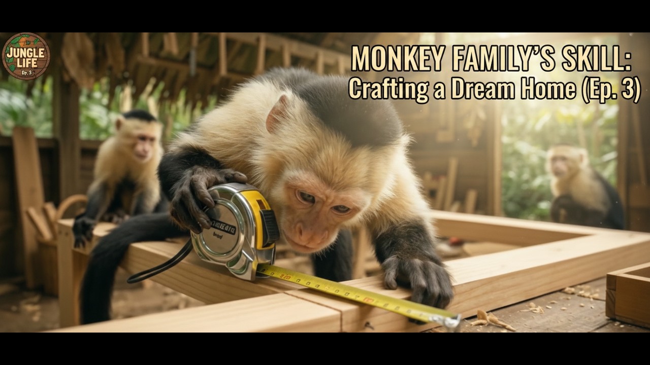 Monkey Family: Building Furniture & Cozy Life in the Jungle (Ep. 3)