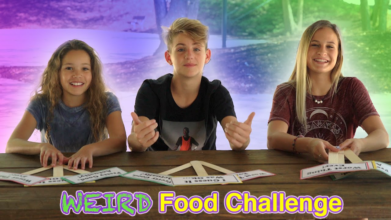 Weird Food Challenge!  (MattyBRaps, Sierra Haschak & Liv!)