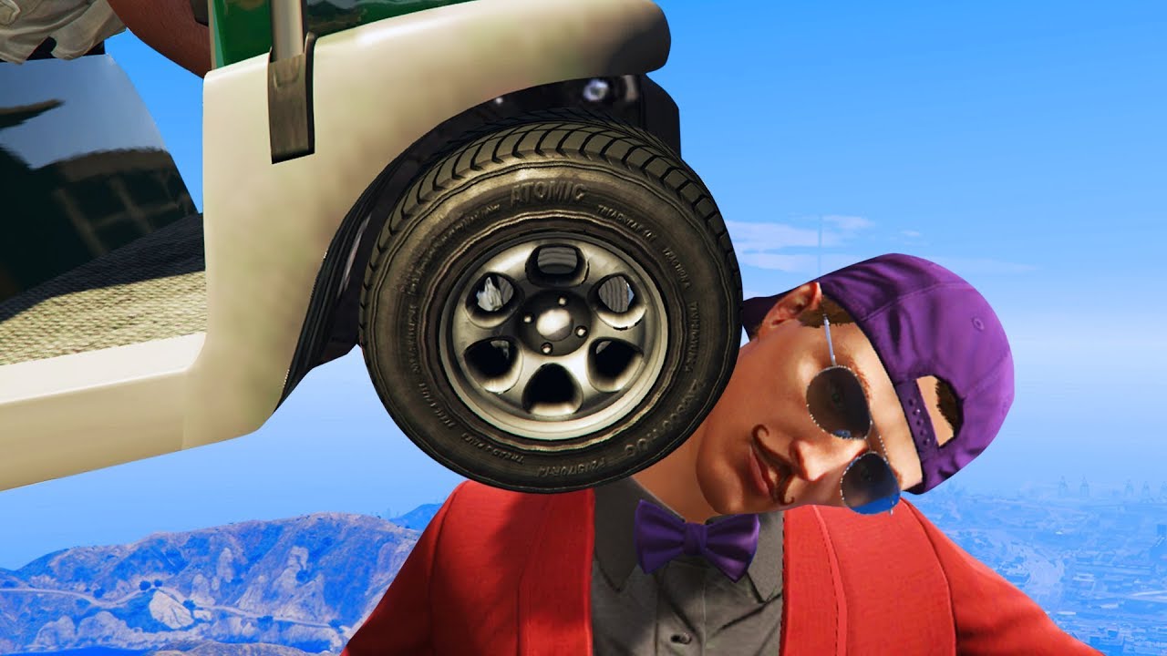 GOLF CADDY TO THE FACE!? (GTA 5 Funny Moments)