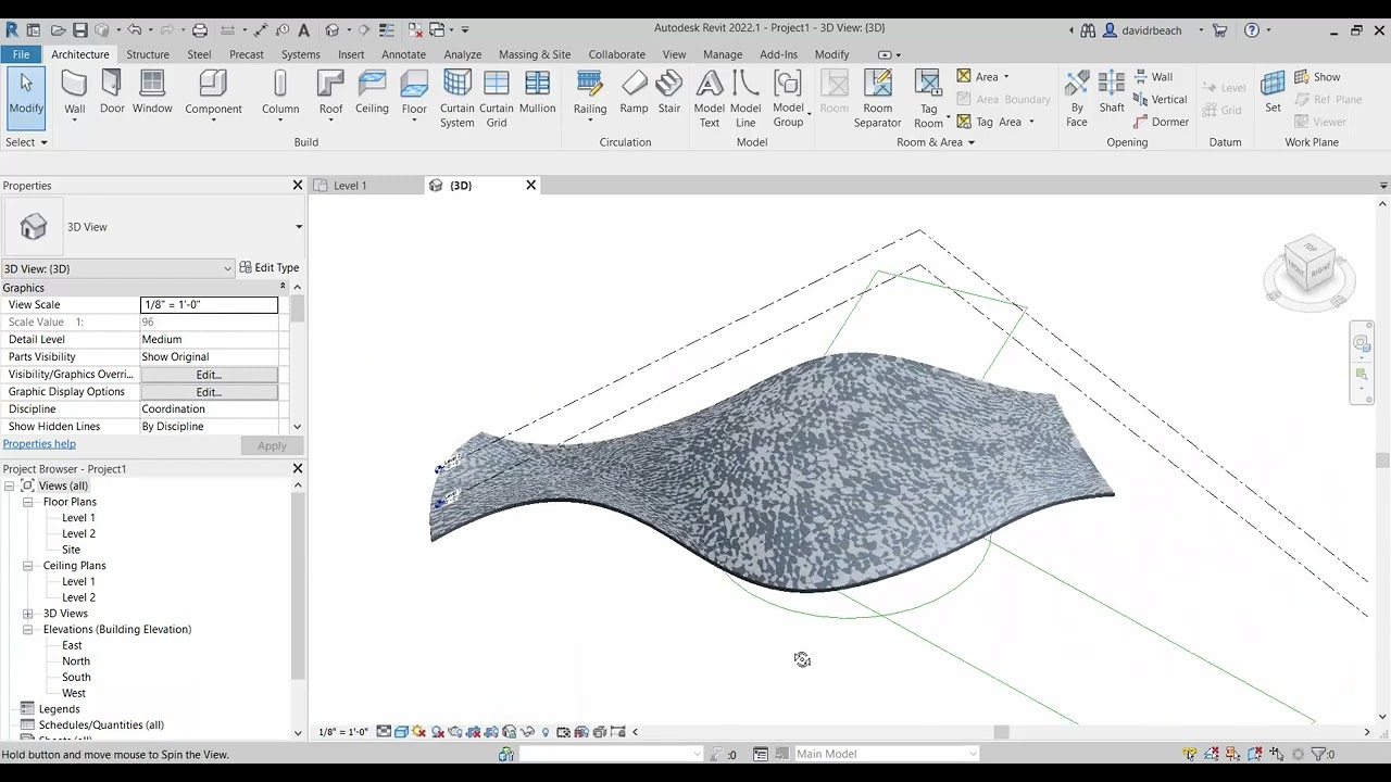 Curvilinear Roof Form Revit