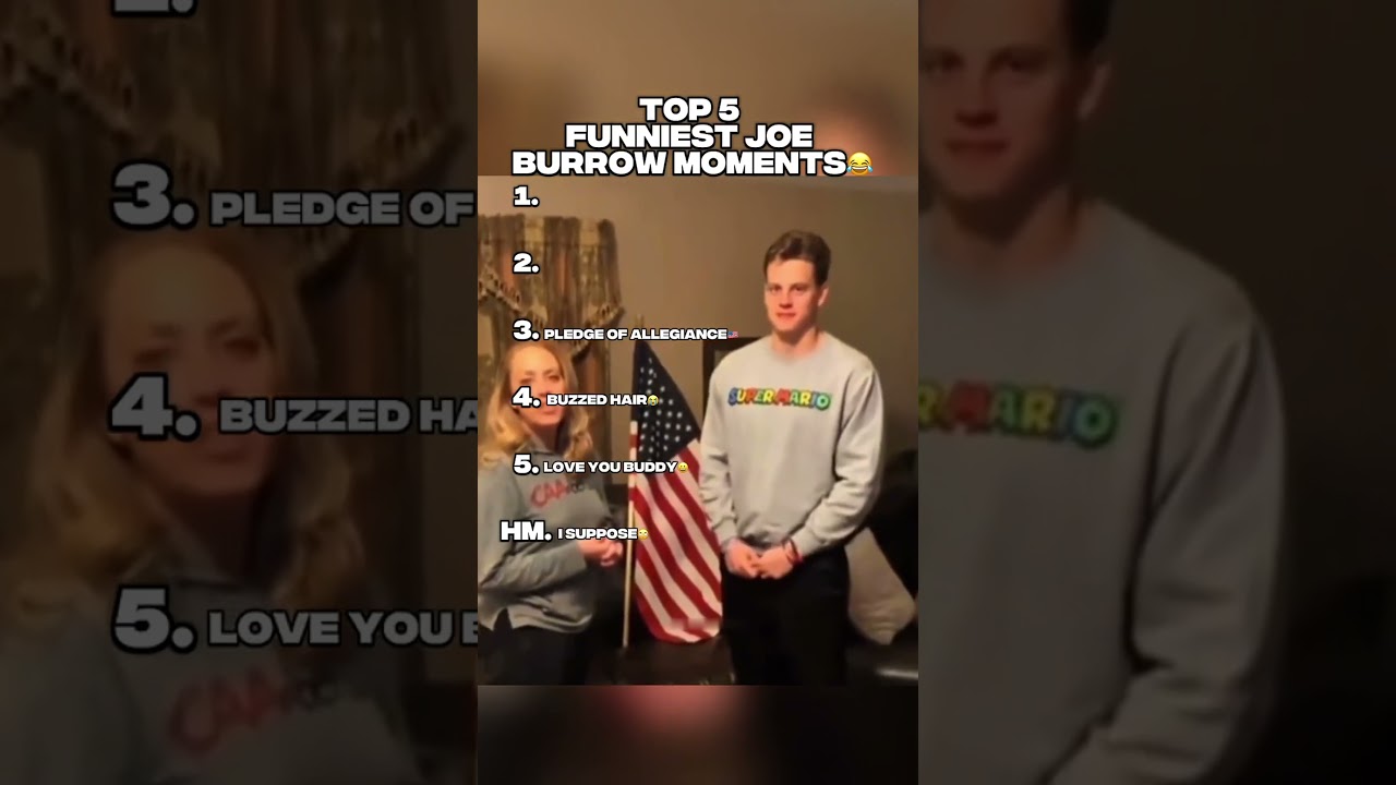 TOP 5 FUNNIEST JOE BURROW MOMENTS😂 #joeburrow #bengals #funny #nfl