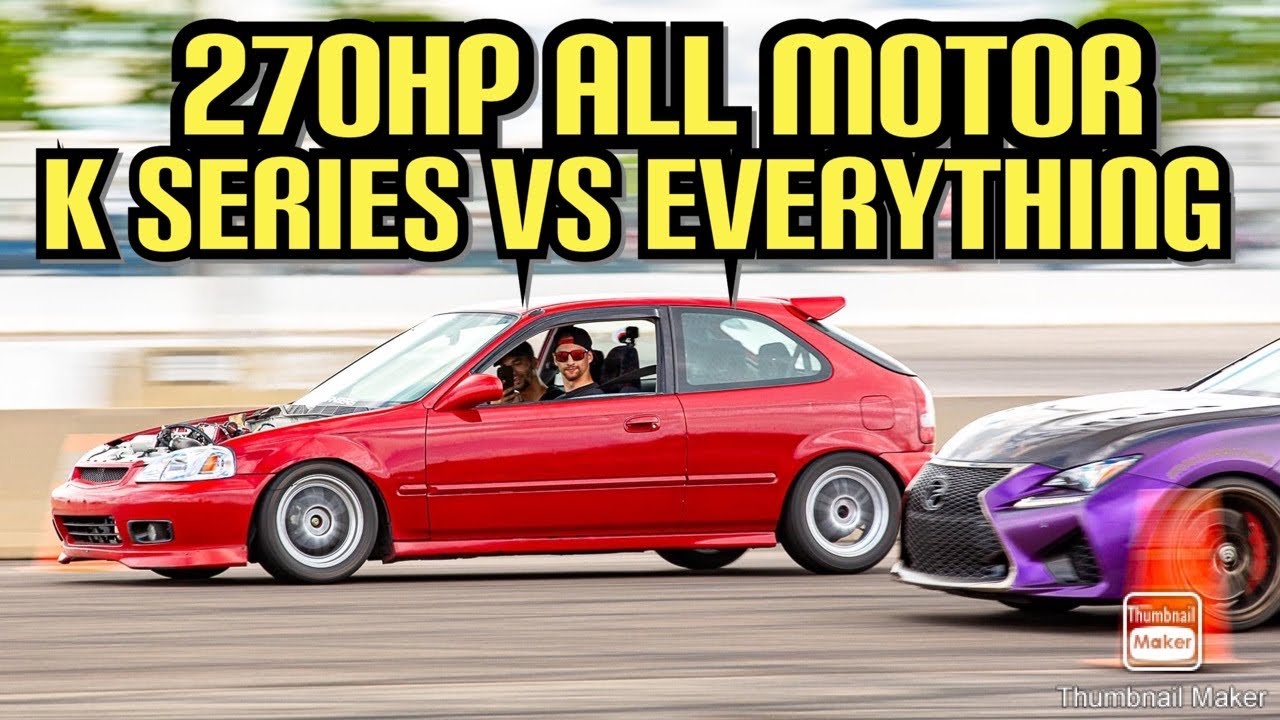 270HP All Motor K20 Honda Civic. Roll Racing Compilation. Powercruise USA #11 #Kswap