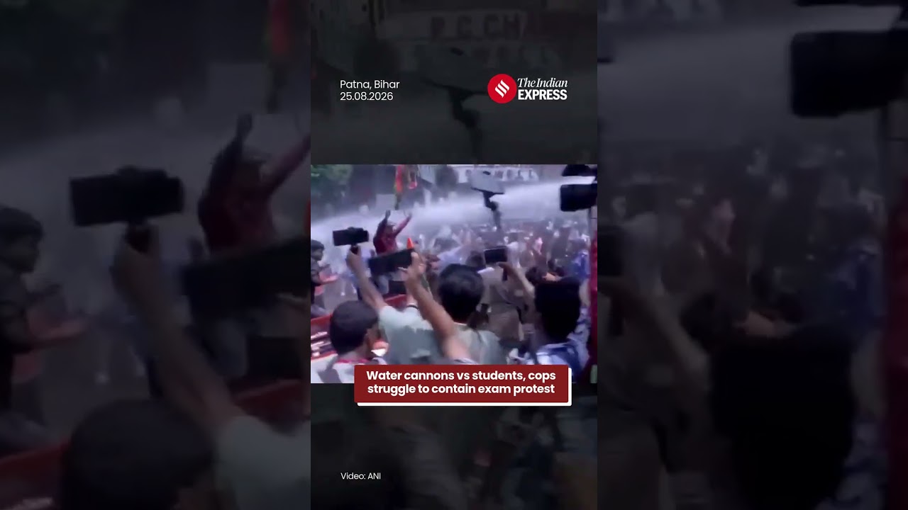 Patna Exam Protest Turns Violent: Water Cannons, Lathi-Charge as Students March to CM&rsquo;s Residence