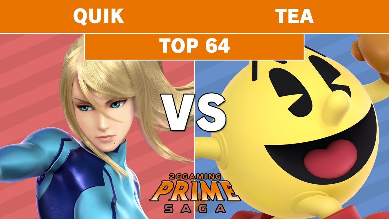 2GG: Prime Saga - Myr | QuiK (Zero Suit Samus) vs Tea (Pac-Man) Top 64 - Smash Ultimate