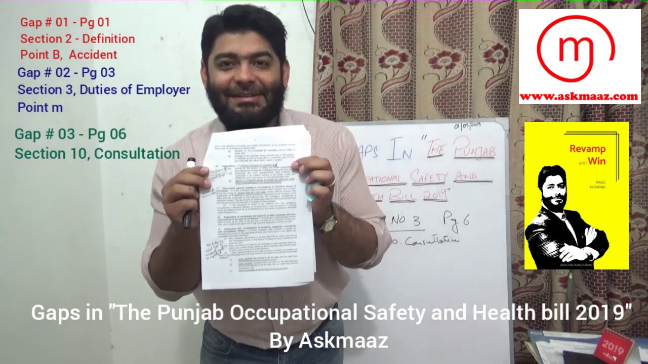 Gaps in Punjab Occupational Safety and Health Bill 2019