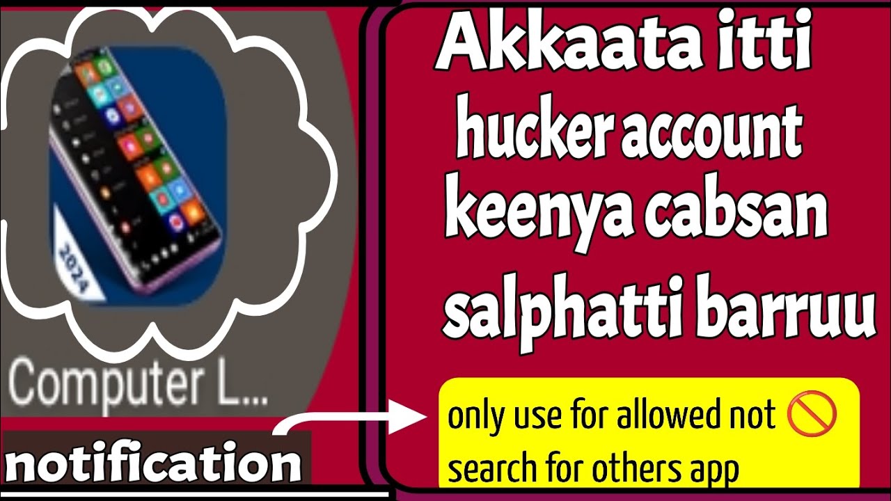 Akkaata itti huckeroonni account keenyaa cabsan salphatti baruu/Jumming hucker set device in proper/