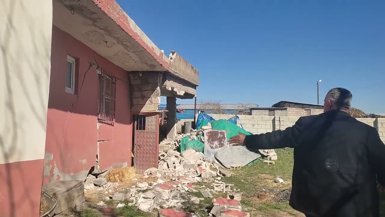 06.02.2023 tarihli deprem felaketi sonrası Pazarcık Eğlen Köyü'nün acı dolu hali.