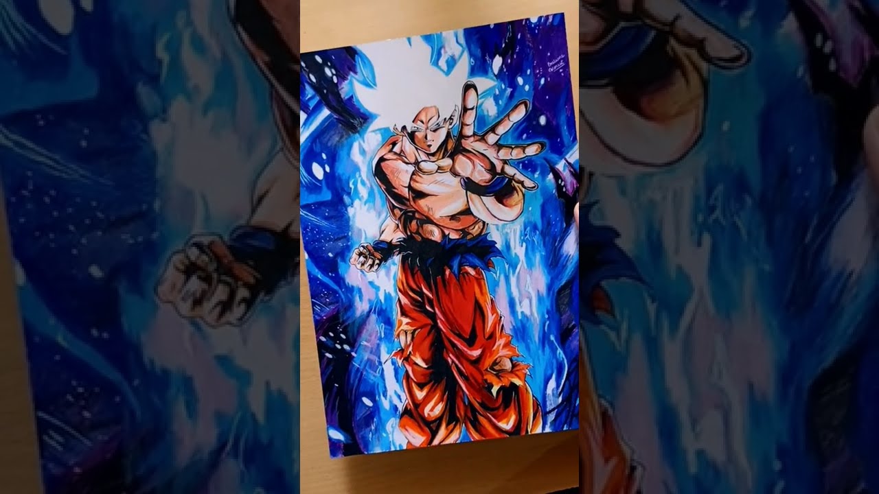 Drawing Goku Mastered Ultra Instinct 🔥 #shorts