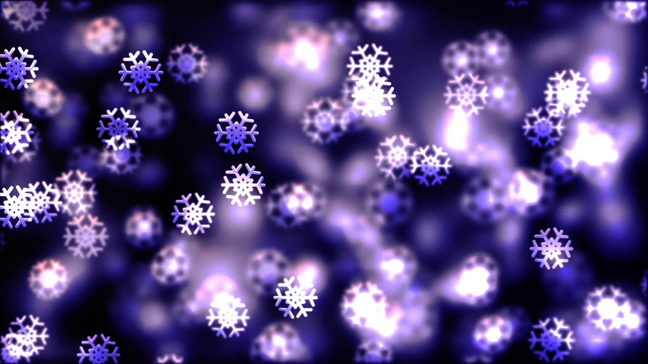 Two-hour relaxing screensaver with nice falling snowflakes