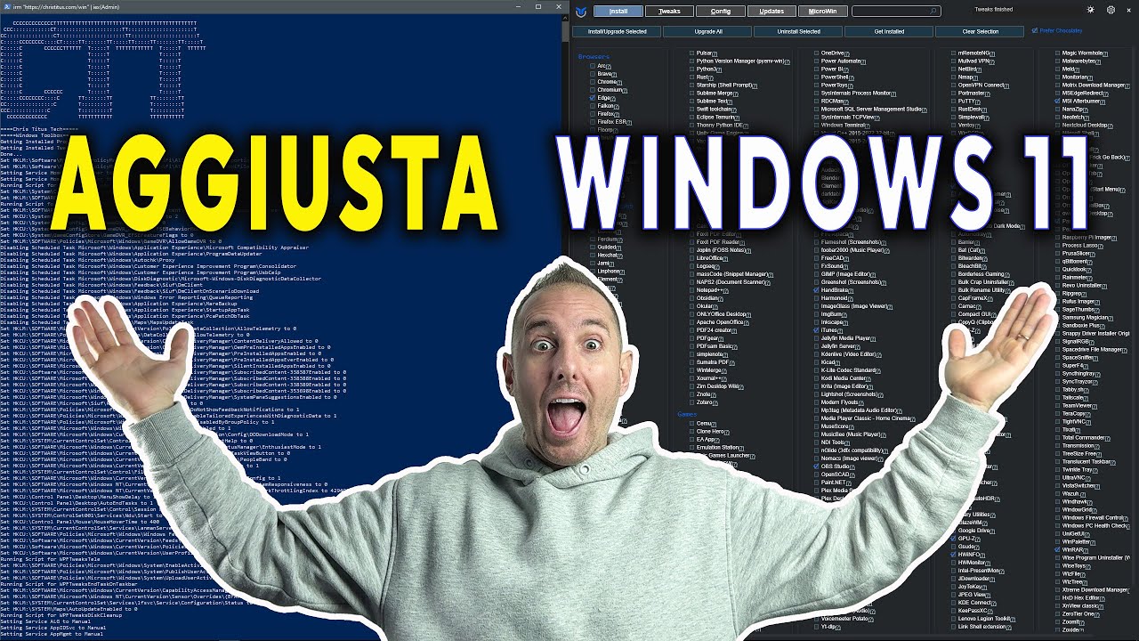 WINUTIL di Chris Titus Tech - Il tool GRATIS che migliora Windows 11 - GUIDA COMPLETA 2025 facile