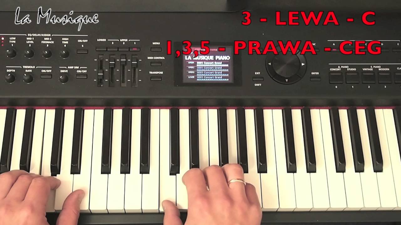 Pianino Lekcja - akordy - jak grać - La Musique #2