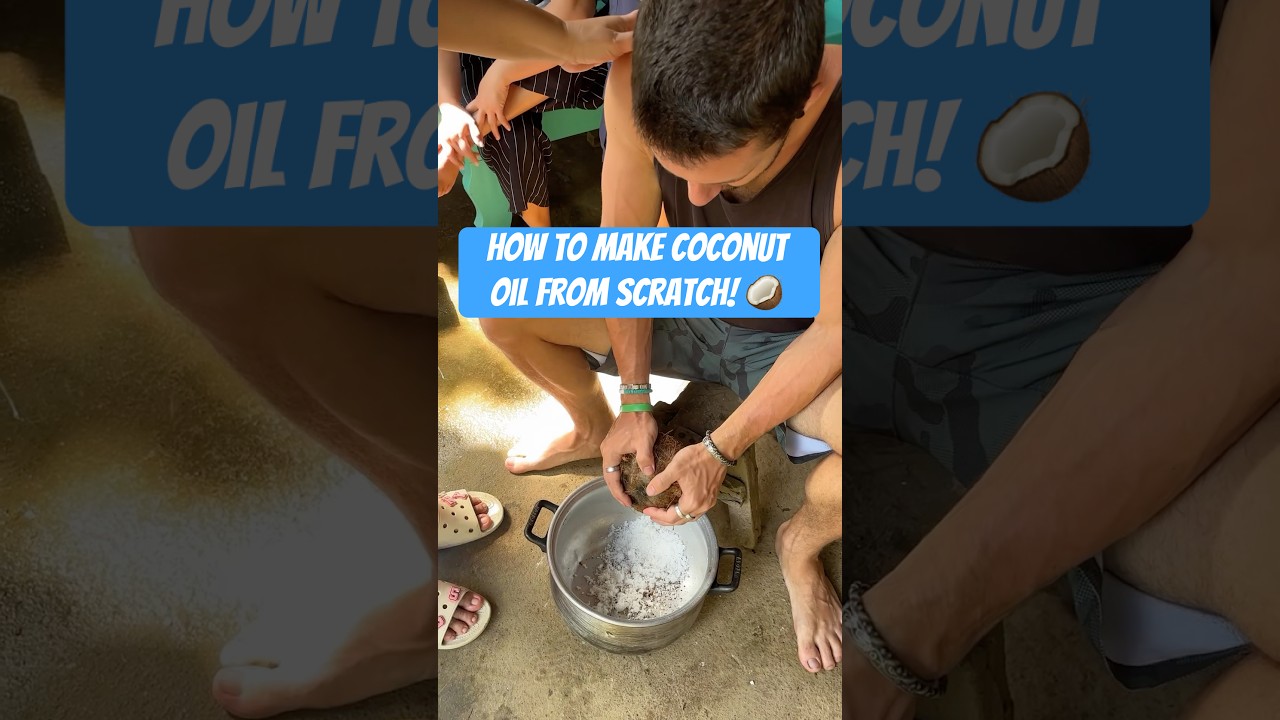 Making coconut oil from scratch in the Philippines 🇵🇭 #philippines #travel #food