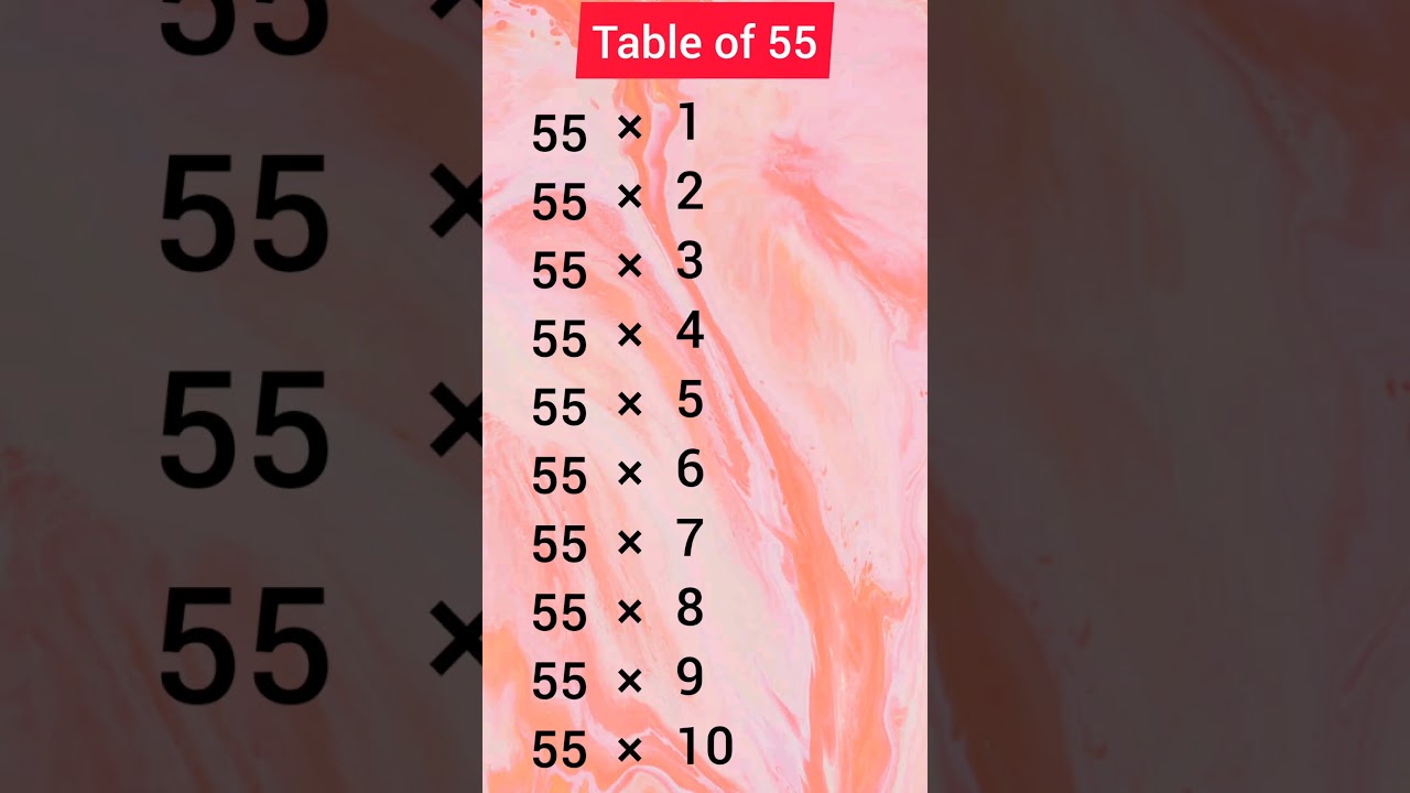 Table of 55 #shorts #education #subscribe #maths