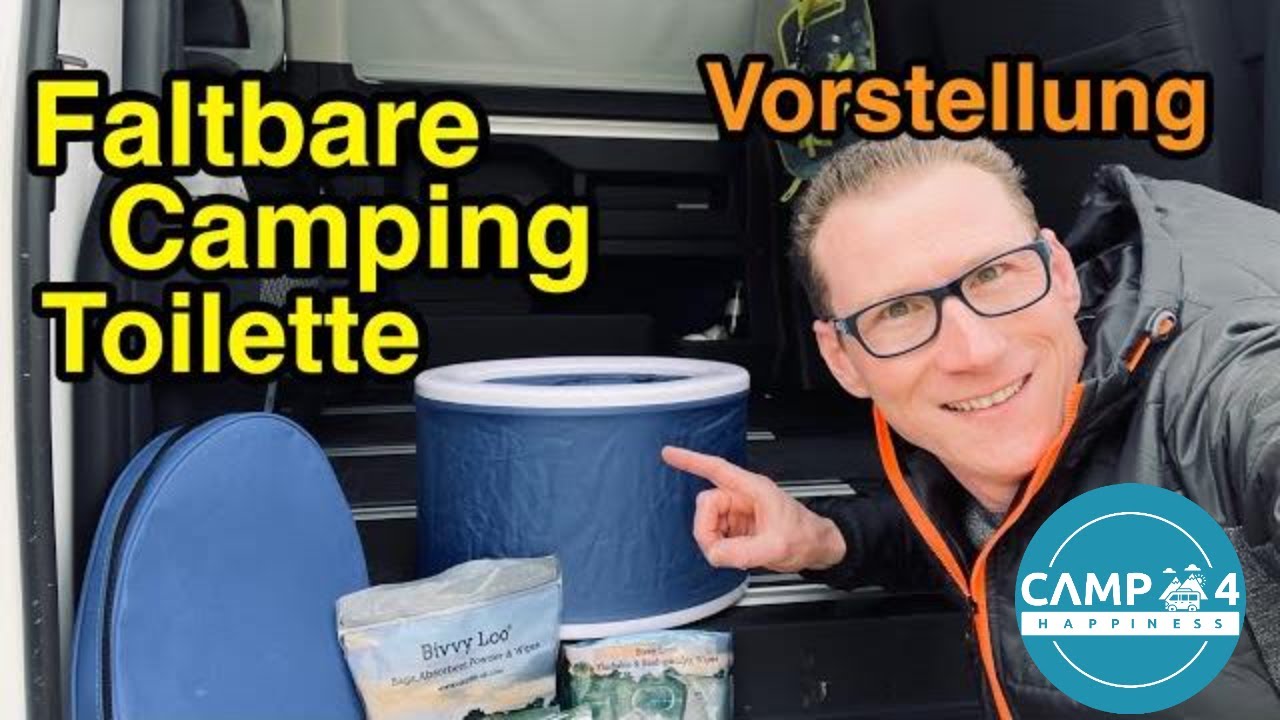 Camping Toilette: Faltbar und platzsparend, Outdoor und Notfall-Toilette, VW Bulli & Campervans