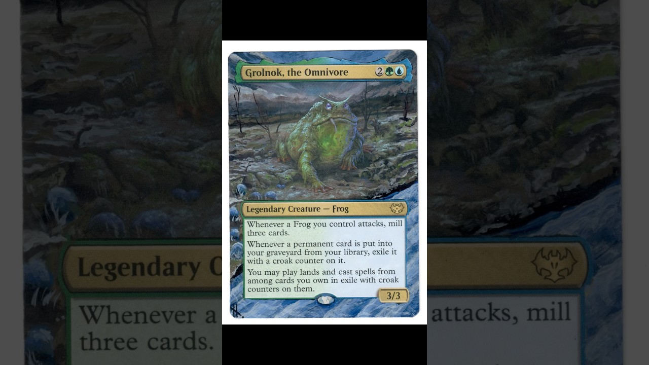 Grolnok the Omnivore Painted By Hand #mtgalteredart #mtglife #magicthegathering #mtgaltered