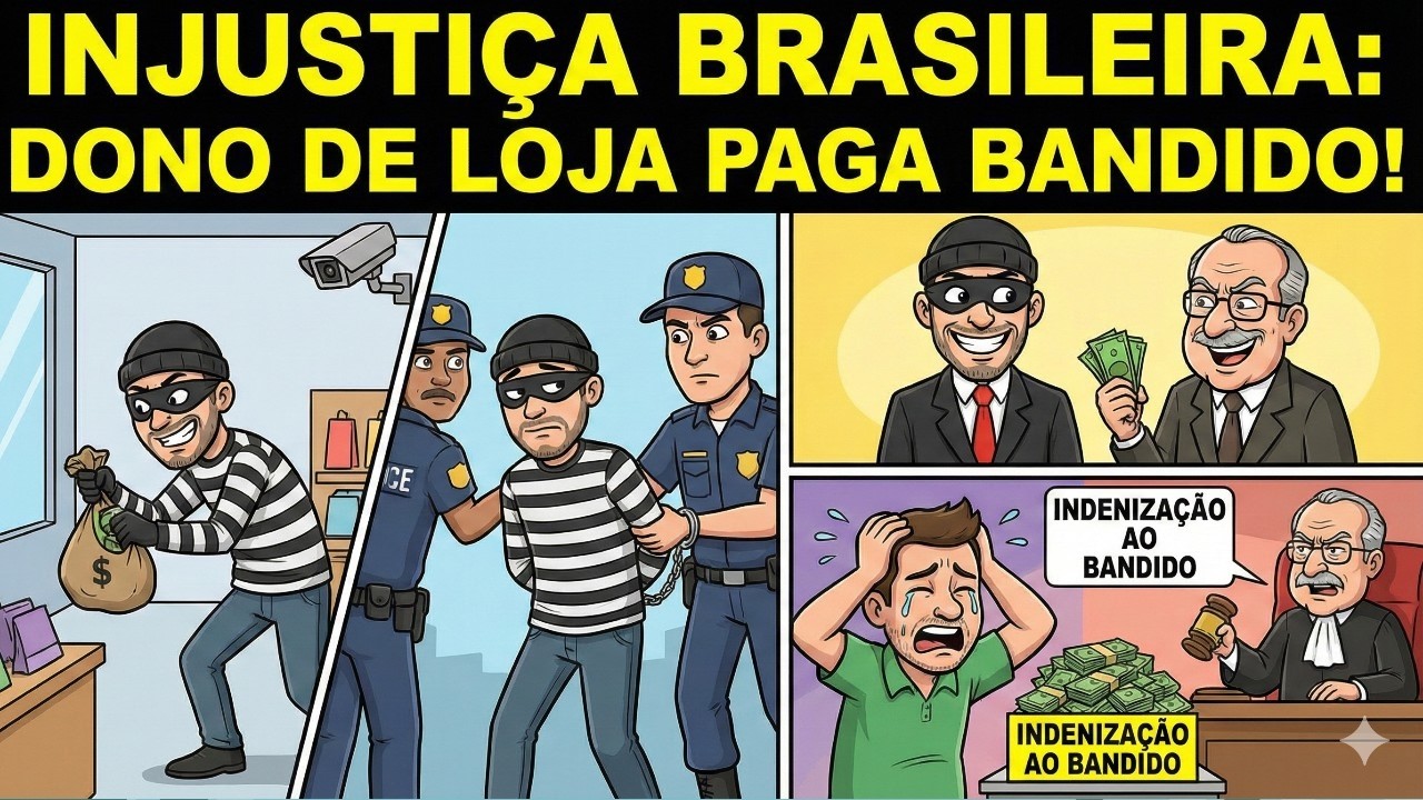 Furto em Loja. A Possibilidade ainda o bandido ganhar nas custa do Dono da loja.