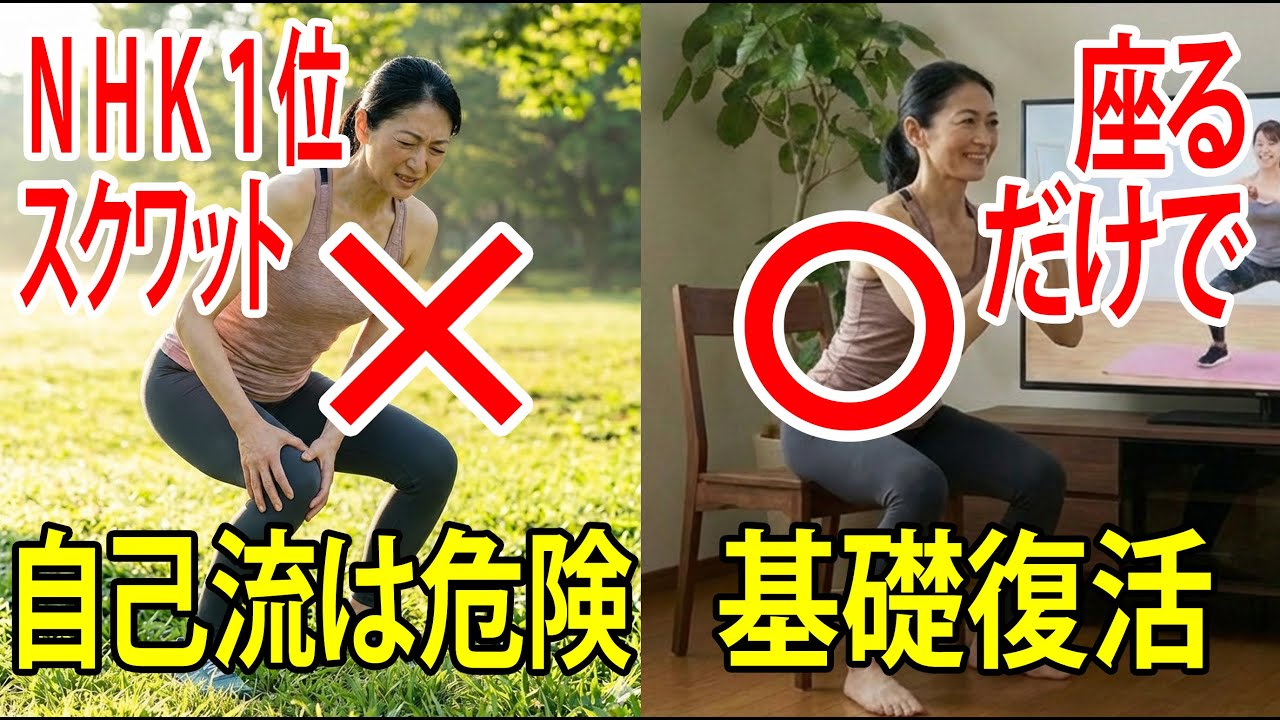 【NHKトリセツ１位】そのスクワットで膝が壊れます。40代は「座るだけ」で脚の基礎を固めろ