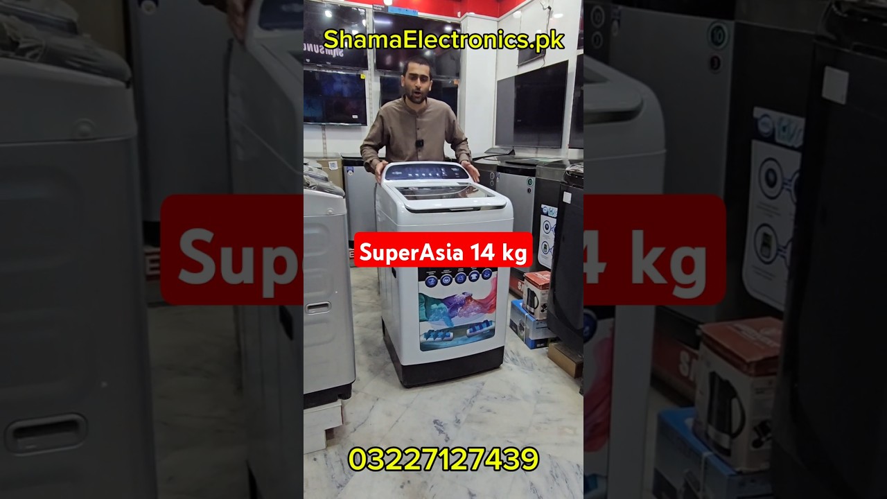 SuperAsia (SA 814) 14 kg Automatic Washing Machine 14kg Capacity [2025 Model] 📞 03227127439