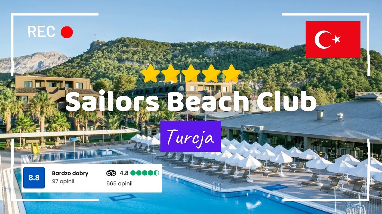 🇹🇷 Sailors Beach Club 5* – Rodzinne wakacje z widokiem na góry | Kemer, Turcja #turcja #kemer