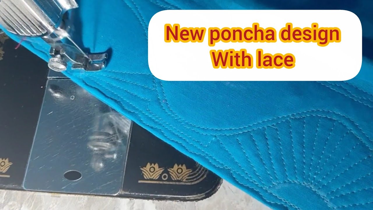 New poncha (mohri) design with lace#ponchadesign2026 #dressdesighn #lacedesigning 