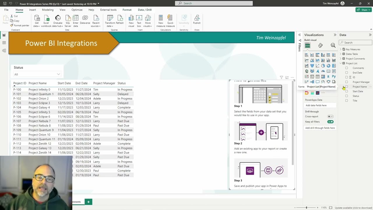 Встройте простое приложение Power в Power BI для сбора заметок и других данных