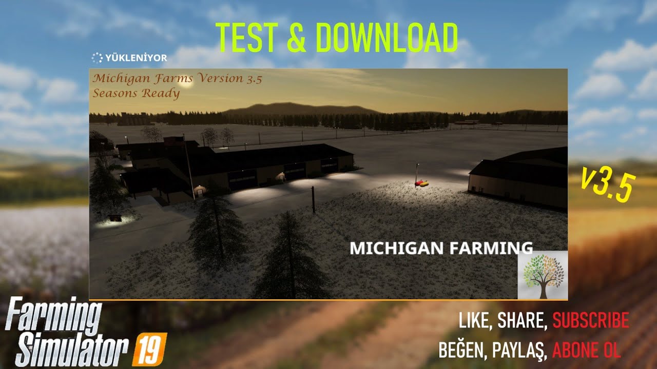 Farming Simulator 2019 Michigan Harita Modu v3.5 Test & Download (Seasons Ready)