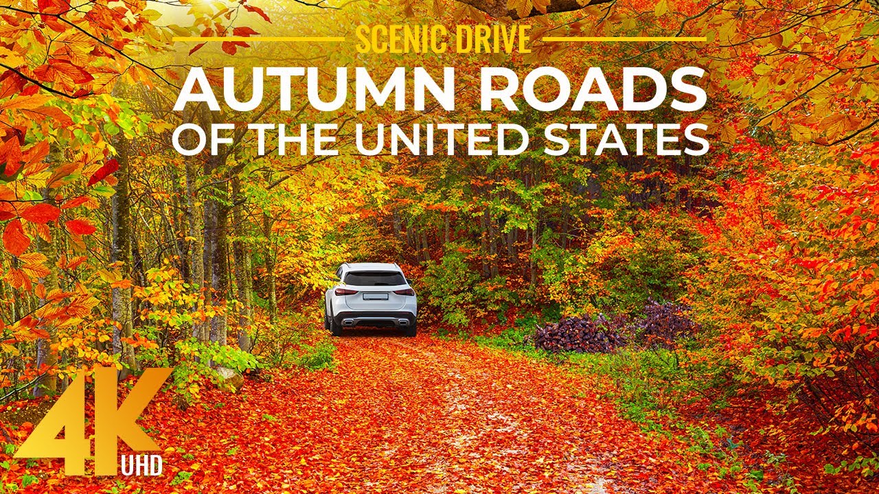 4K Autumn Scenic Roads of New Hampshire & Connecticut - Fall Foliage Drive in New England
