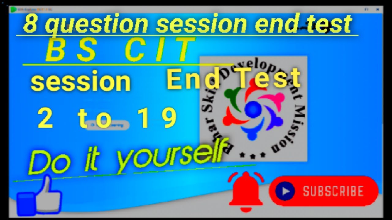 New updated session end test question & answer|| #sessionendtest #kyp #cit #doityourself #kypcourse