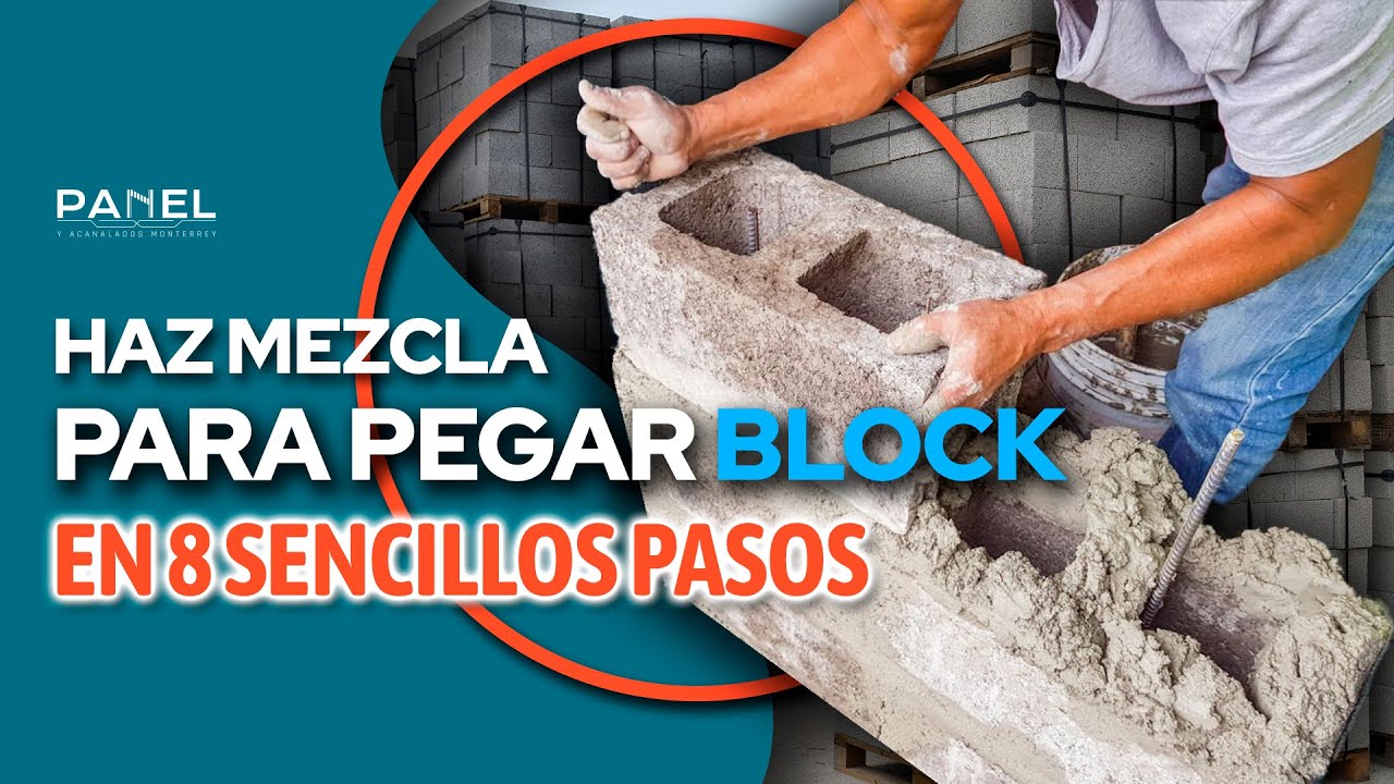 Haz mezcla para pegar block en 8 sencillos pasos