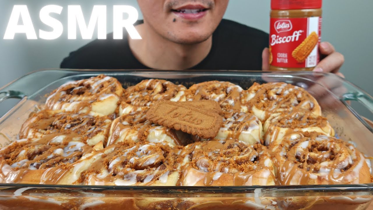 ASMR | Homemade Biscoff Cinnamon Rolls | The Hangry Mole