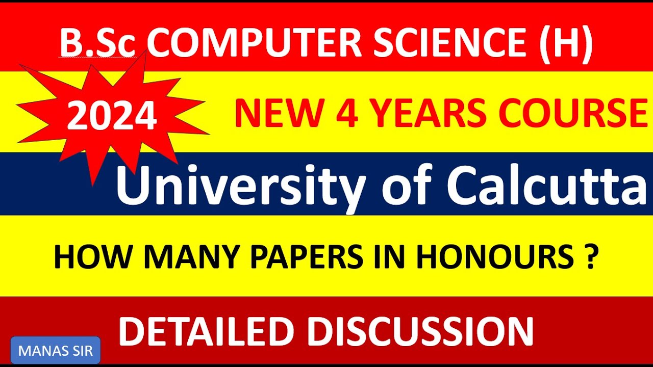 computer science honours 4 years new syllabus || calcutta university computer science honours 2024