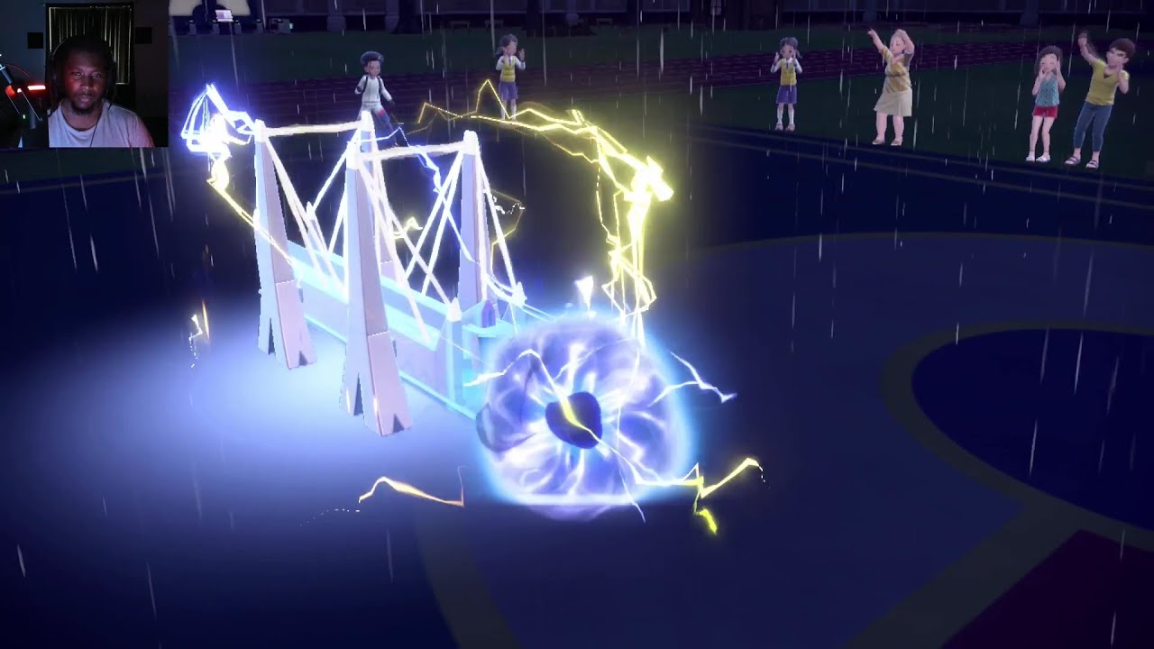 Once the railgun starts charging Archaludon destroys everything & Swanna cleans up